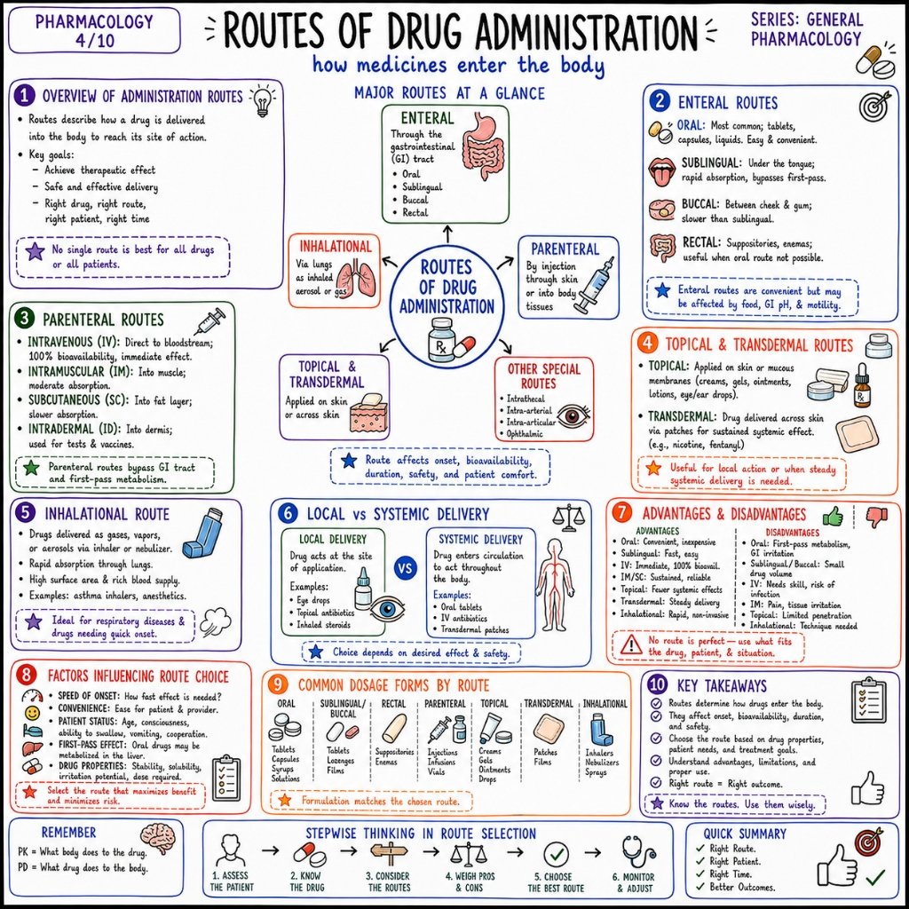 Routes of Drug Administration & Drug Absorption
