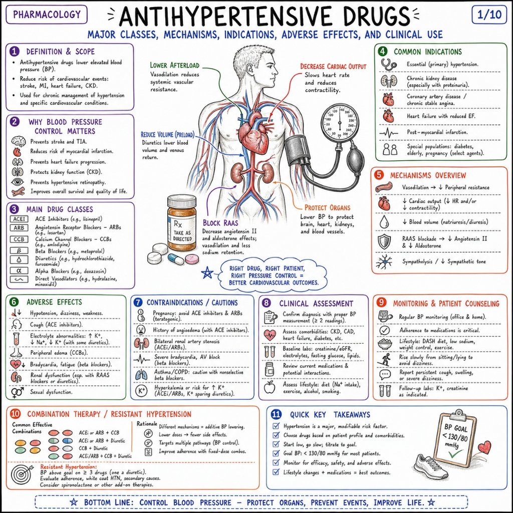 ACE Inhibitors: RAAS Blockade, Key Uses, Adverse Effects & Monitoring